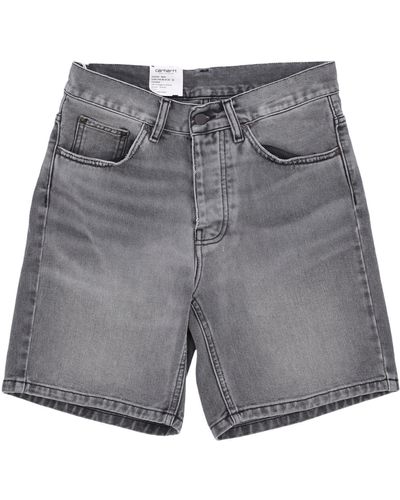 Carhartt Newel Short Jeans Light Used Wash - Gray