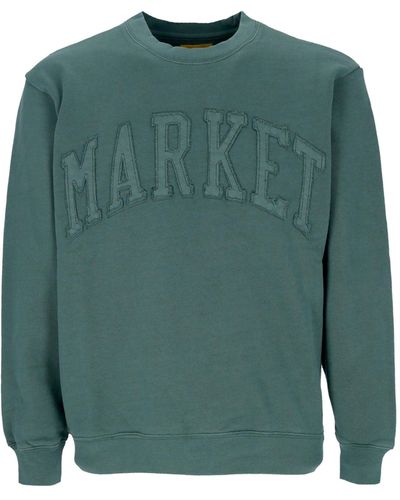 Market Vintage Wash Crewneck Herren-Sweatshirt Mit Rundhalsausschnitt - Grün