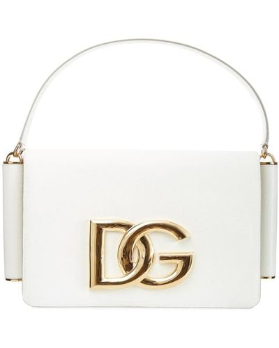 Dolce & Gabbana Maxi Logo Umhangetasche - Weiß