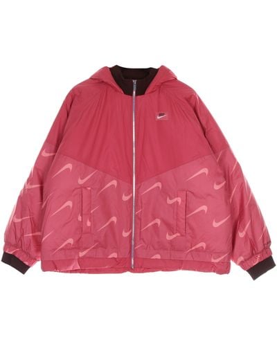 Nike Down Jacket Therma Fit Icon Clash Hooded Jacket Archaeo/Bronze Eclipse - Red