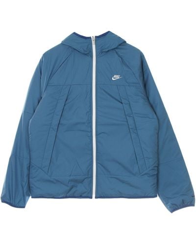 Nike Therma Fit Legacy Reversible Hooded Jacket Rift/Saturn/Sail - Blue