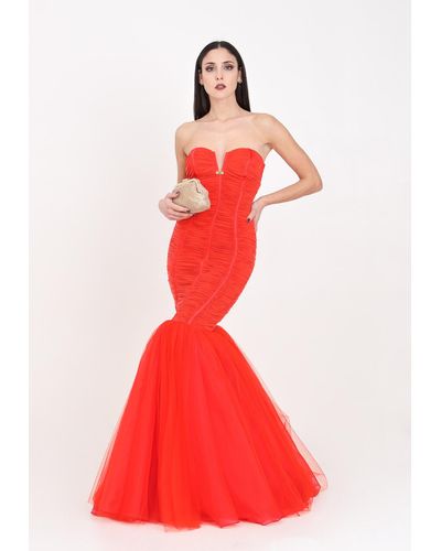 Elisabetta Franchi Dresses Coral - Red