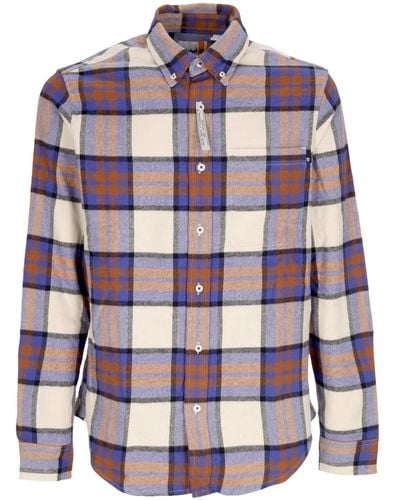 Timberland 'Long Sleeve Shirt L/Heavy Flannel Plaid Shirt Clematis - Blue