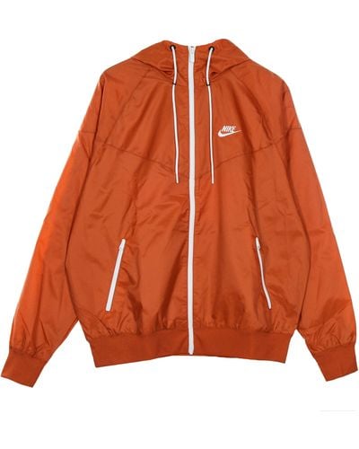 Nike Windbreaker Sportswear Woven Lined Windrunner Hooded Jacket Light Sienna - Orange