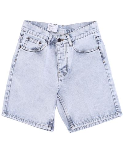 Carhartt Herren Newel Short Sun Washed Jeans - Blau