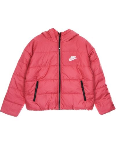 Nike W Therma Fit Repel Classic Hooded Jacket Archaeo// Down Jacket - Red