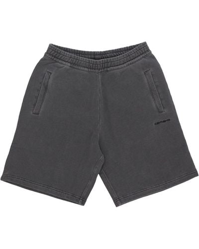 Carhartt Duster Sweat Short Garment Dyed Tracksuit Shorts - Gray