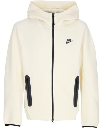 Nike Lightweight Hooded Zip Sweatshirt Tech Fleece Full-Zip Windrunner Hoodie Coconut Milk - Natural