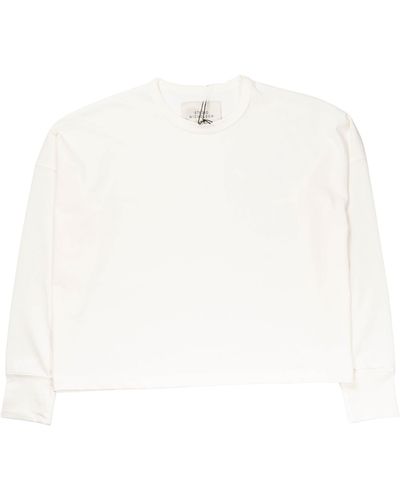 Studio Nicholson Continuity-Langarm-T-Shirt Aus Baumwolle - Weiß