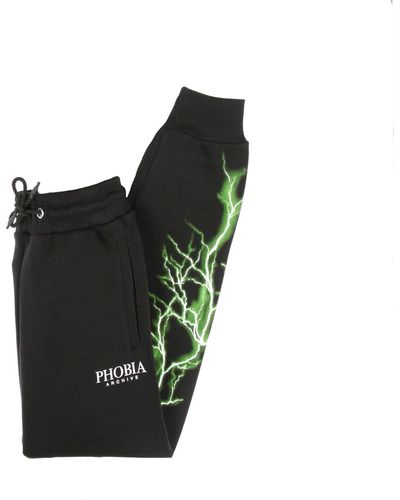 Phobia Pantalon De Survetement Leger Pour Hommes, Pantalon Lightning Vert Noir/Vert