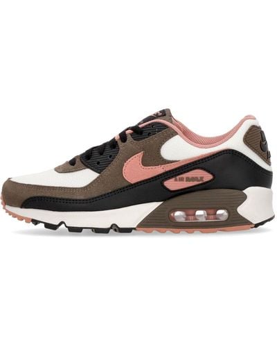 Nike Air Max 90 Summit Blanc/Rouge Stardust/Ironstone Chaussure Basse Pour Hommes - Marron