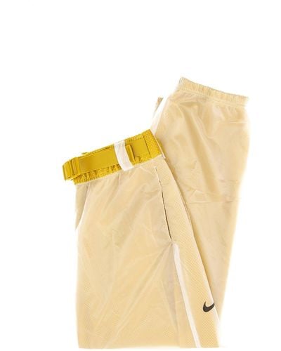 Nike Damen-Trainingshose W Sportswear Tech Pack Pant Woven Mesh High-Rise Dark Citron/Weib/Schwarz - Gelb