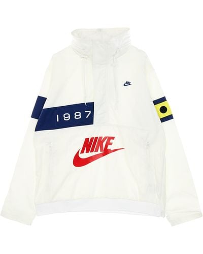 Nike Coupe-Vent A Enfiler Pour Hommes M Nsw Reissue Walliwaw Veste Tissee University/Midnight/Sail - Blanc