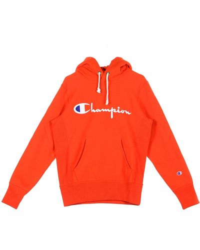Champion Herren-Sweatshirt Mit Kapuze - Orange