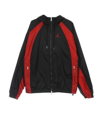 Nike Essentials Woven Jacket Herren-Windbreaker Schwarz/Gym - Rot