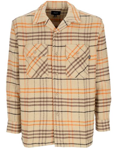 Huf Westridge Woven Shirt 'Long Sleeve Shirt - Natural