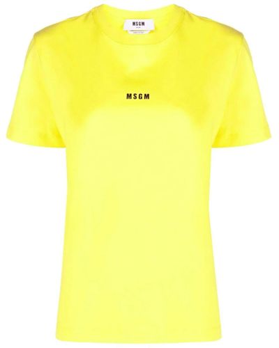 MSGM T-Shirt Und -Polo Gelb