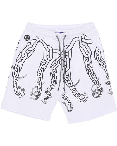 Octopus 'Tracksuit Shorts Chain Sweatshort - White