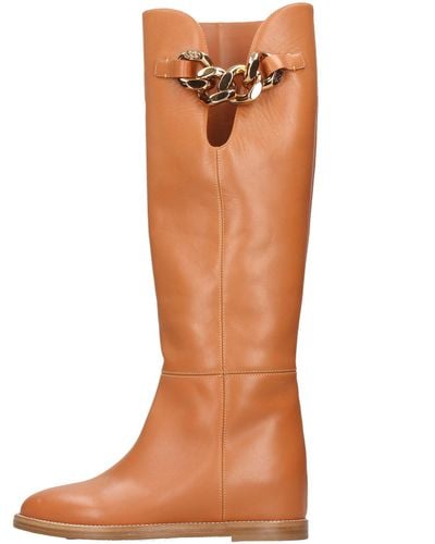 Casadei Boots Leather - Brown