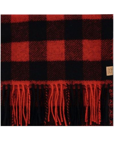 Woolrich Buffalo Check And Scarf - Red