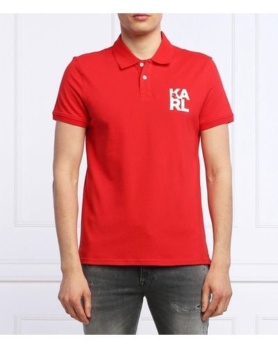 Karl Lagerfeld Herren T-Shirts Und Polos - Rot