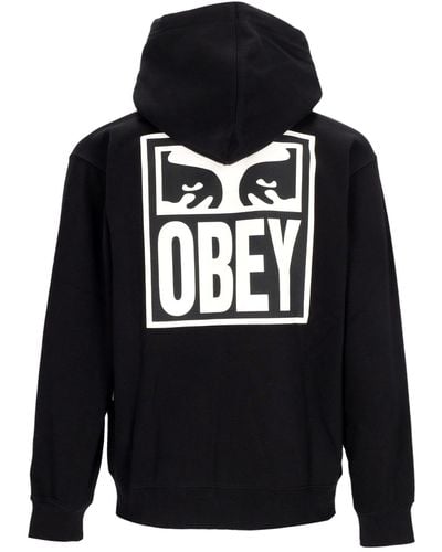 Obey Eyes Icon Zip Fleece Hoodie - Black