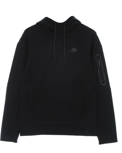 Nike Lightweight Hooded Sweatshirt Tech Fleece Po Hoodie - Black