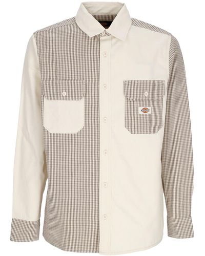 Dickies Miltonvale Shirt 'Long Sleeve Shirt - Natural