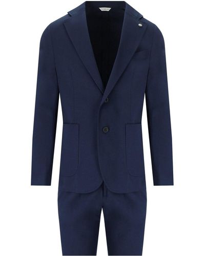 Manuel Ritz Single-breasted Suit - Blue