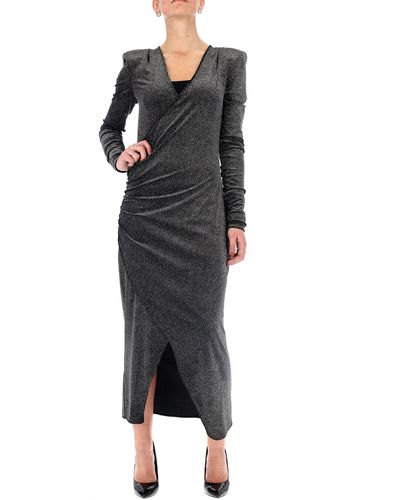 Patrizia Pepe Velvet Jersey Dress With Micro Printing Glitter Woman 2a2446-j049 - Black