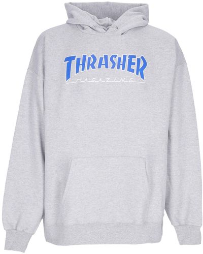 Thrasher Sweat A Capuche Pour Hommes Outlined Hoodie Light Steel/Bleu