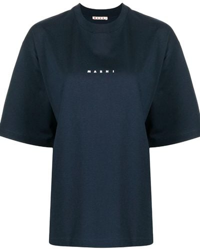 Marni T-Shirt Und Poloshirt Blau
