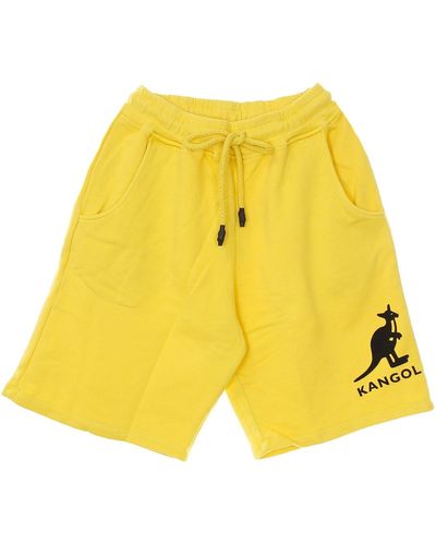 Kangol Fulton/ 'Tracksuit Shorts - Yellow