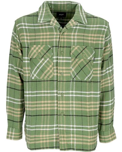 Huf Westridge Woven Shirt Long Sleeve Shirt - Green
