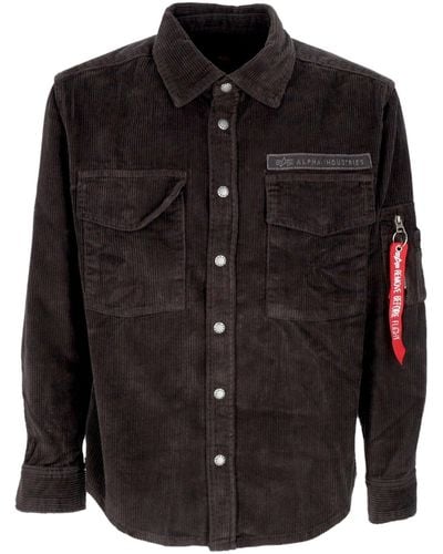 Alpha Industries 'Long Sleeve Shirt Cord Overshirt Vintage - Black