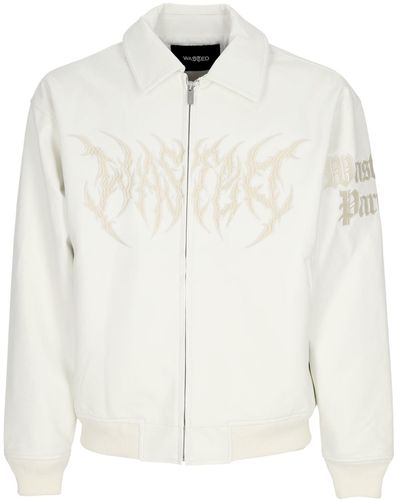 Wasted Paris Blitz Varsity Jacket College Jacket - White