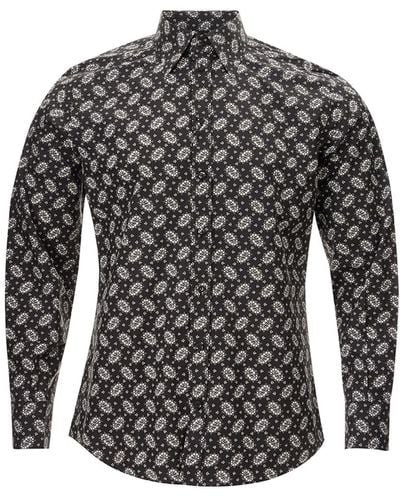 Dolce & Gabbana Hemd Mit Mikrodruck - Grau