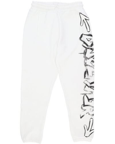 DISCLAIMER Lightweight Tracksuit Pants Side Logo Pant/St - White