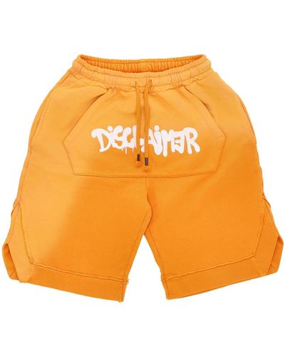 DISCLAIMER Tracksuit Shorts Logo Tie-Dye Short - Orange