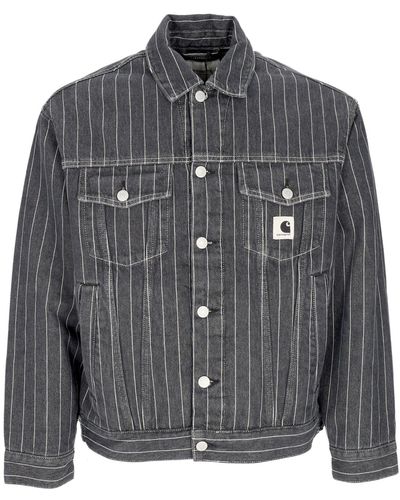Carhartt W Orlean Jacket Orlean Stripe// Stone Washed 'Jacket - Gray