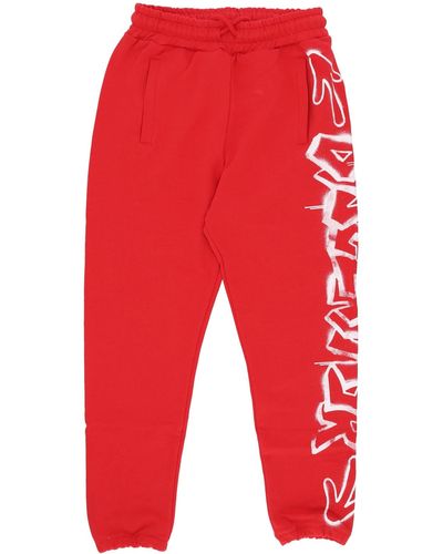 DISCLAIMER Lightweight Tracksuit Pants For Side Logo Pant/St - Red