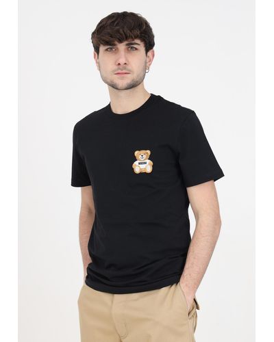 Moschino Schwarzes T-Shirt Und Poloshirt Von