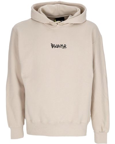 DISCLAIMER Lightweight Hooded Sweatshirt Back Big Logo Hoodie Safari/St - White