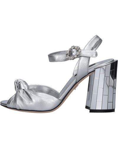 Dolce & Gabbana Silberne Sandalen - Grau