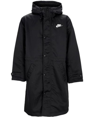 Nike Club Stadium Parka 'Long Jacket - Black