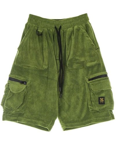 5TATE OF MIND Retrofuture Towel Shorts Shorts Military - Green