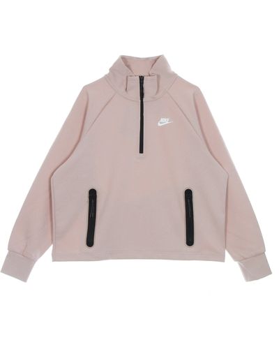 Nike Leichtes Rollkragen-Sweatshirt Fur Damen Aus Sportswear-Tech-Fleece Mit 1/4-Reibverschluss - Mehrfarbig