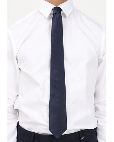 Lanvin Krawatten Blau - Weiß