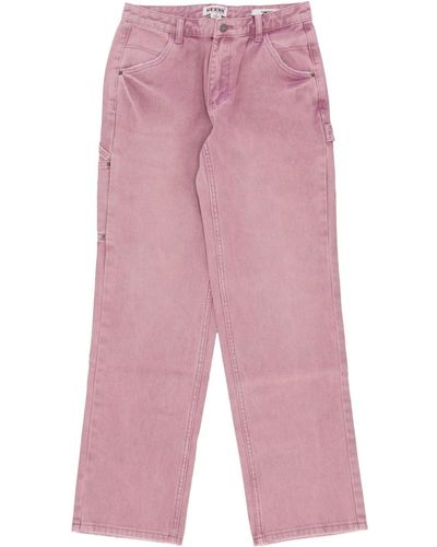 Guess Jeans W Go Overdye Carpenter Pant Go Overdye Wash - Pink