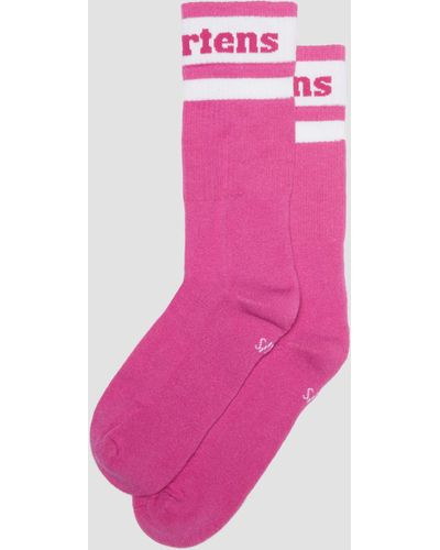 Dr. Martens Athletic Logo Organic Cotton Blend Socks - Pink